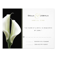 Calla Lillies RSVP Custom Invitations
