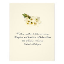 Calla Lilly Wedding Invitation Reception card