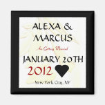 Calla Lily Wedding Save the Date Square Magnet