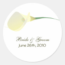 Calla Lily Wedding Stickers