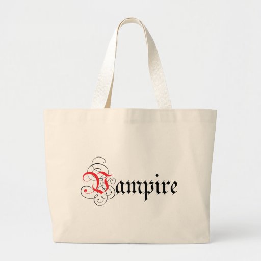 Calligraphic  Vampire Tote Bag