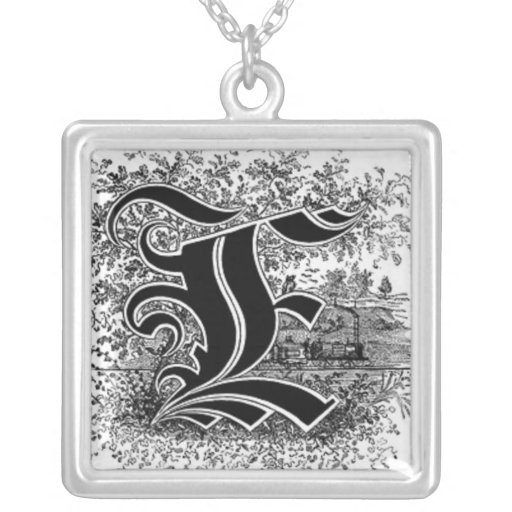 Calligraphy Letter E Necklace