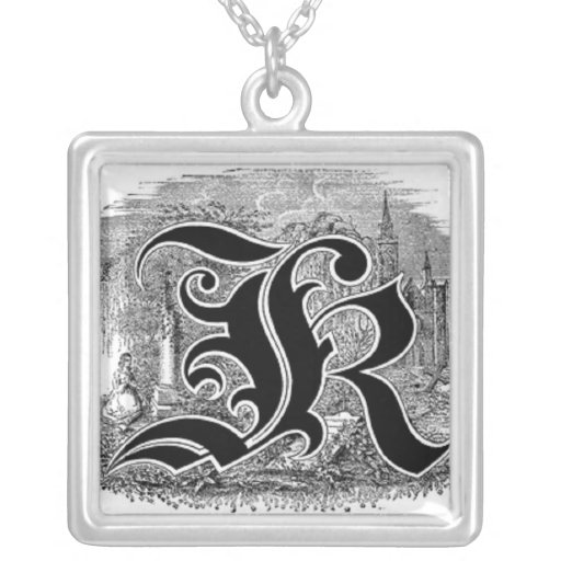 Calligraphy Letter K Necklace