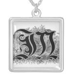Calligraphy Letter M Necklace