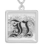 Calligraphy Letter N Necklace