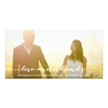CALLIGRAPHY OVERLAY | WEDDING THANK YOU PHOTO CARD