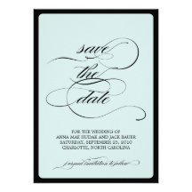 {calligraphy} save the date personalized announcements