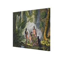 Camacani Tribesmen in Woodland in the Amazon jungl canvas prints