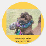 Camel Round Stickers