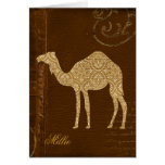 Camel Silhouette Personalised Notecard
