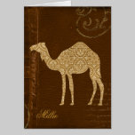 Camel Silhouette Personalised Notecard cards