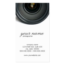 Camera Lens Photography Business Cards