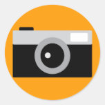 camera round stickers