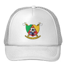 Cameroon soccer ball emblem coat of arms mesh hat
