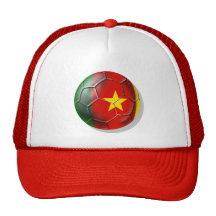 Cameroonian soccer ball flag of Cameroon Trucker Hat