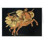 Camilla and Aunus a scene from Virgil's Aeneid. Greeting Card