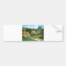 Camille Pissarro - Hermitage Pontoise 1867 Oil Bumper Sticker