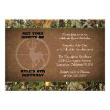 Camo Birthday Boy Invitations
