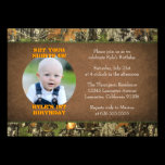 Camo Birthday Boy Photo Invitations invitations
