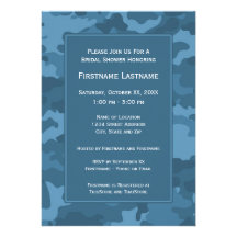Camo Bridal Shower or Engagement Party Personalised Announcement