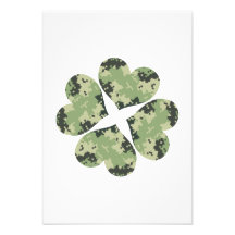 Camo Clover Personalized Announcement