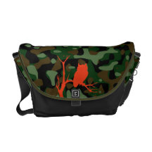 Camo/Orange Owl Messenger Bags