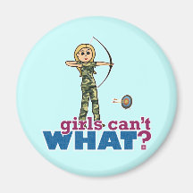 Camouflage Archery Girl - Blonde Magnets