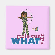Camouflage Archery Girl - Dark Magnet