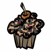 camouflage cupcake photo cut outs