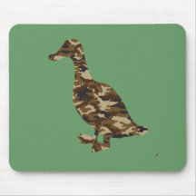 Camouflage Duck Silhouette Mouse Pad