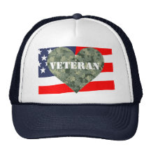 Camouflage Heart Veterans Hat