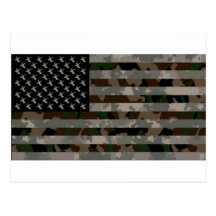 Camouflaged American Flag Postcards