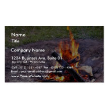 Camp Fires Business Card Template