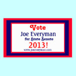 Campaign Candidate 2013 Calendar Wallet Card Std business cards