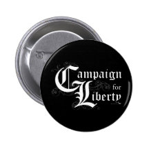 Campaign for Liberty LOGO white w black background Button