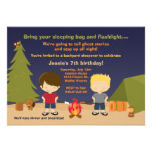 Camping Birthday Party Invitation