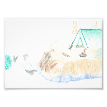 Camping by the Water 5x7 Photo Print