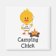 Camping Chick Magnet