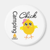Camping Chick Magnets