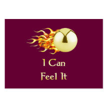 Can Feel It Flaming Pinball Business Card Templates