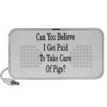 Can You Believe I Get Paid To Take Care Of Pigs iPhone Speakers