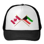 Canada and Kuwait Crossed Flags Hat