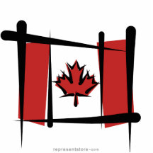 Canada Brush Flag Photo Cut Out