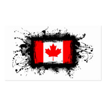 Canada Flag Business Card Template