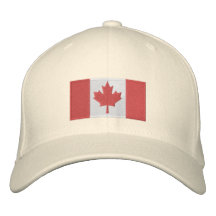 Canada Flag Hat White Baseball Cap