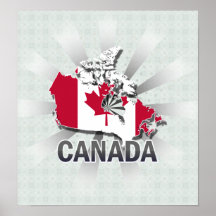Canada Flag Map 2.0 Poster