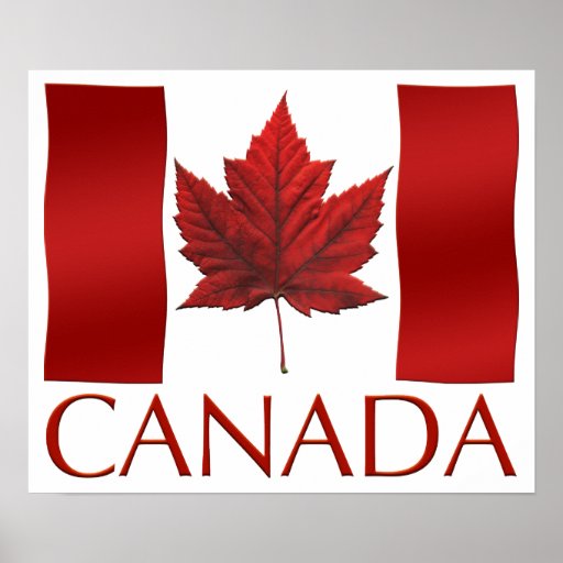 Canada Flag Poster Canada Flag Souvenir Art Print