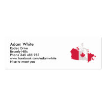 Canada map flag business cards