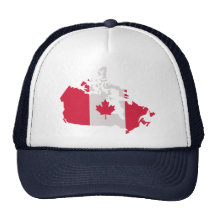 Canada map flag trucker hats
