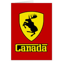 Canada - prancing moose shield crest coat of arms cards